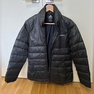 Adidas black puffer coat xl women's